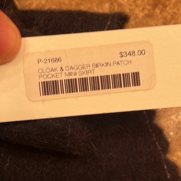 NWT Cloak & Dagger Birkin Patch Pocket Wool Mini Wrap Skirt OS Cloak and Dagger - Picture 9 of 10